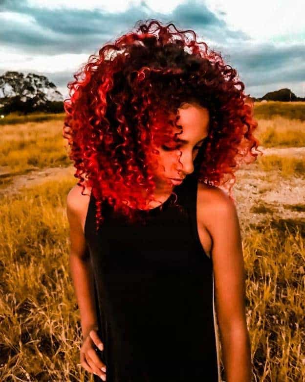 fire red curls