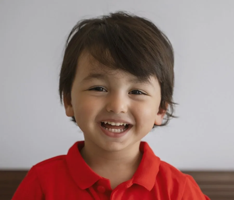 first haircut for baby boy with straight hair