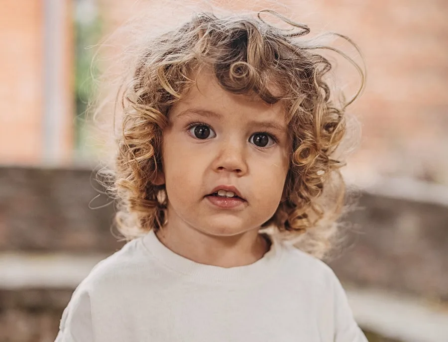 first haircut for baby boy with curly hair 