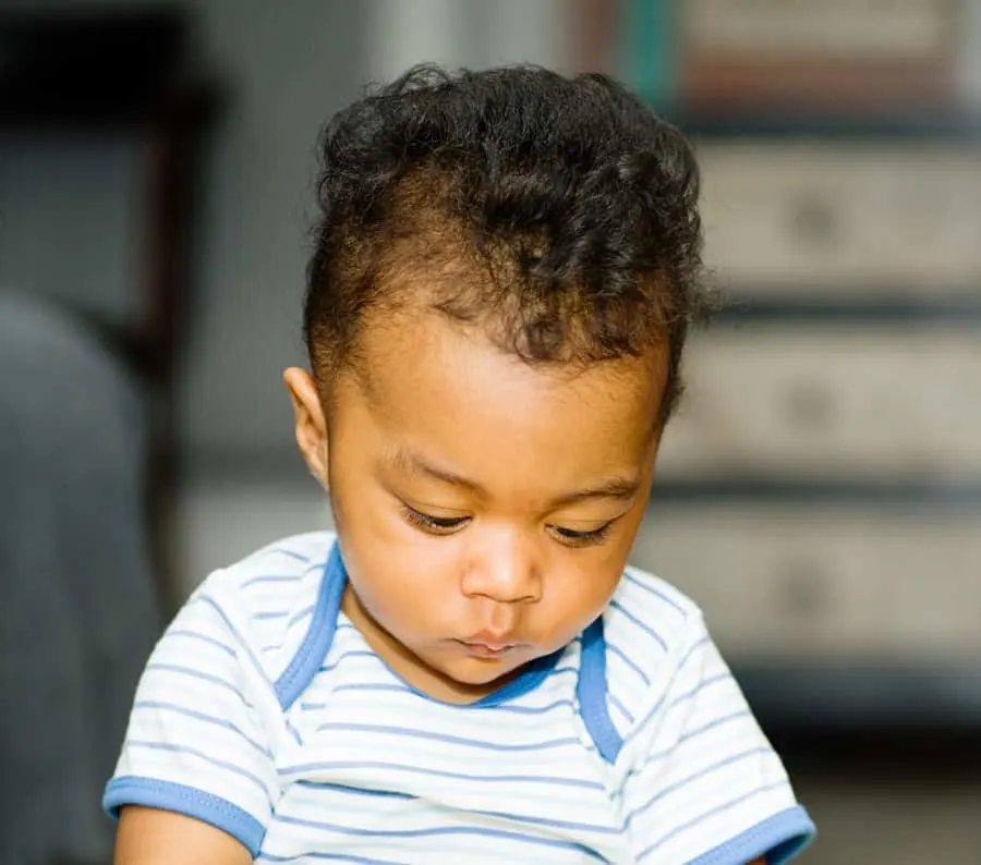 first haircut for black baby boy with curls