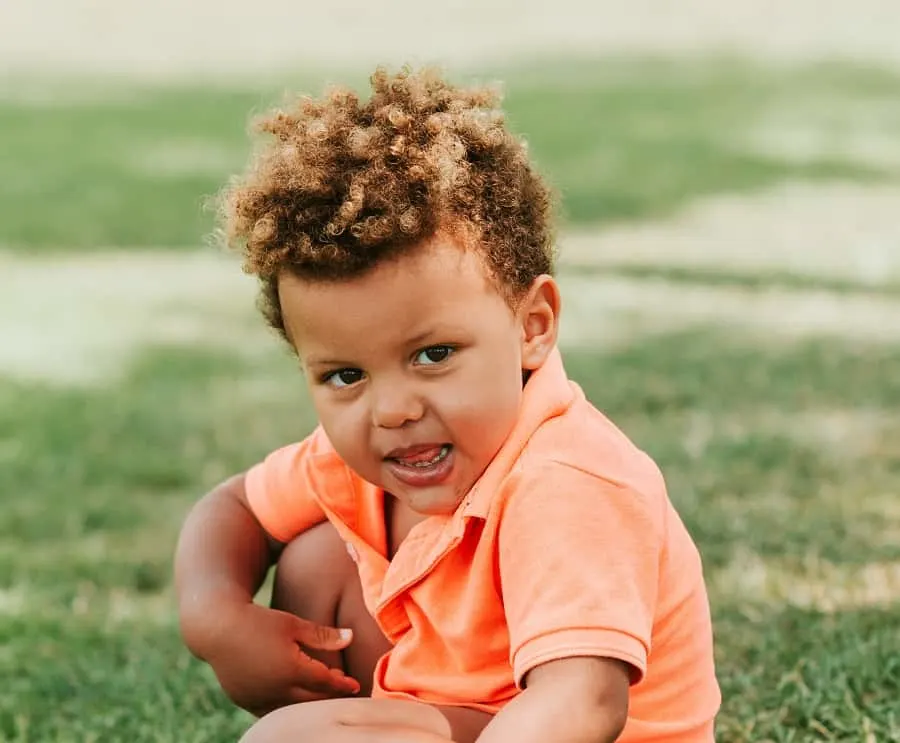 first haircut for black baby boy with curls