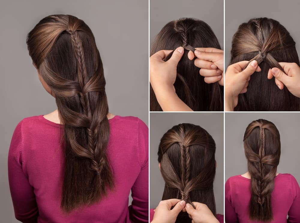 fishtail braid tutorial for long hair