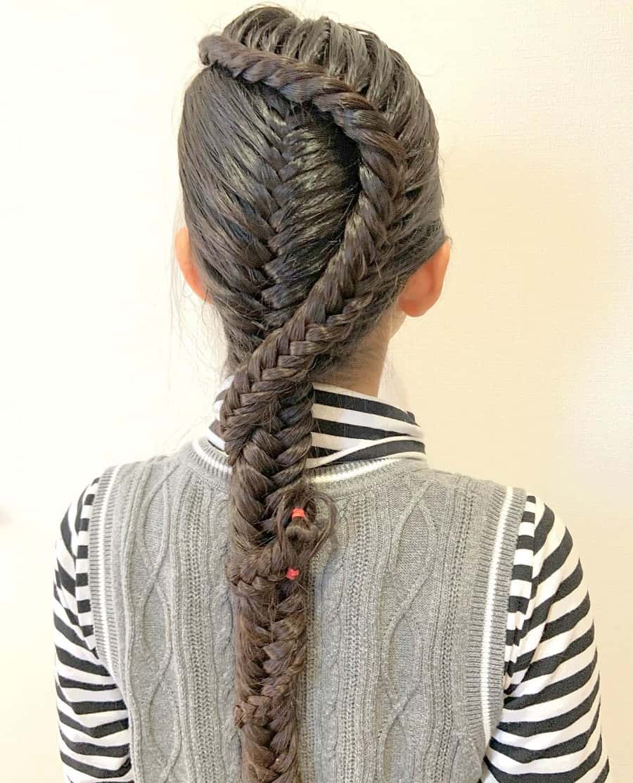 fishtail french braids
