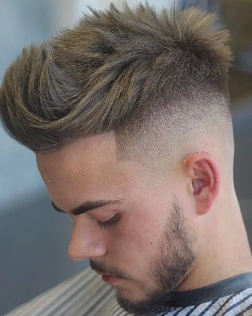 Spiky flat top haircut