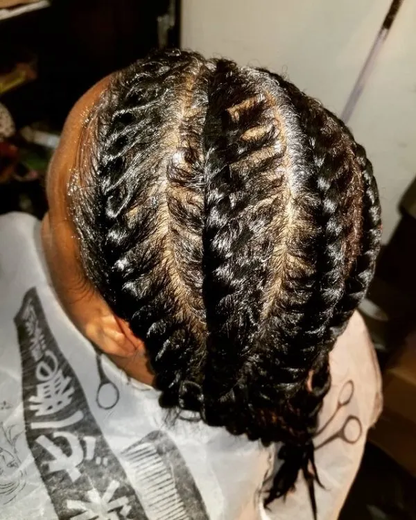 Sleek Two Strand Flat Twists