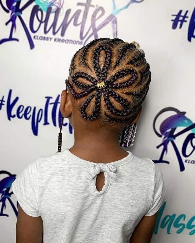 flower braid for black girl