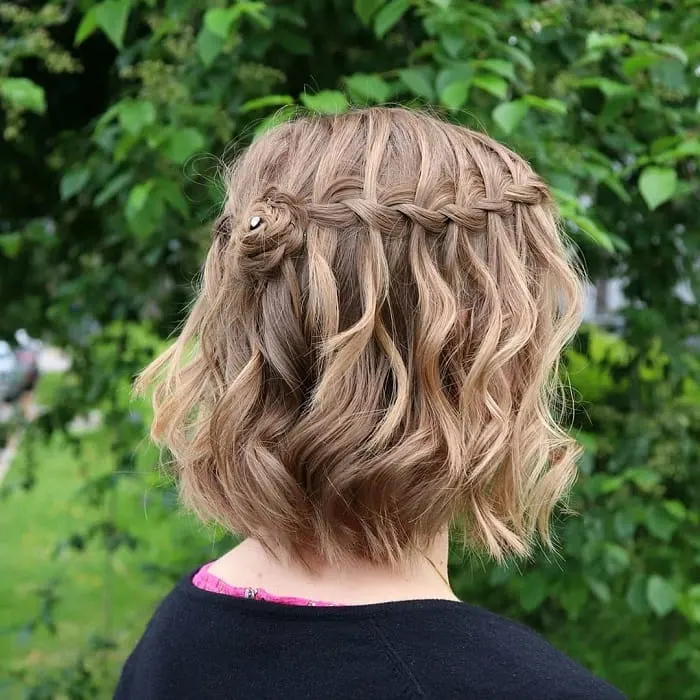 Flower Braid For Short Hair