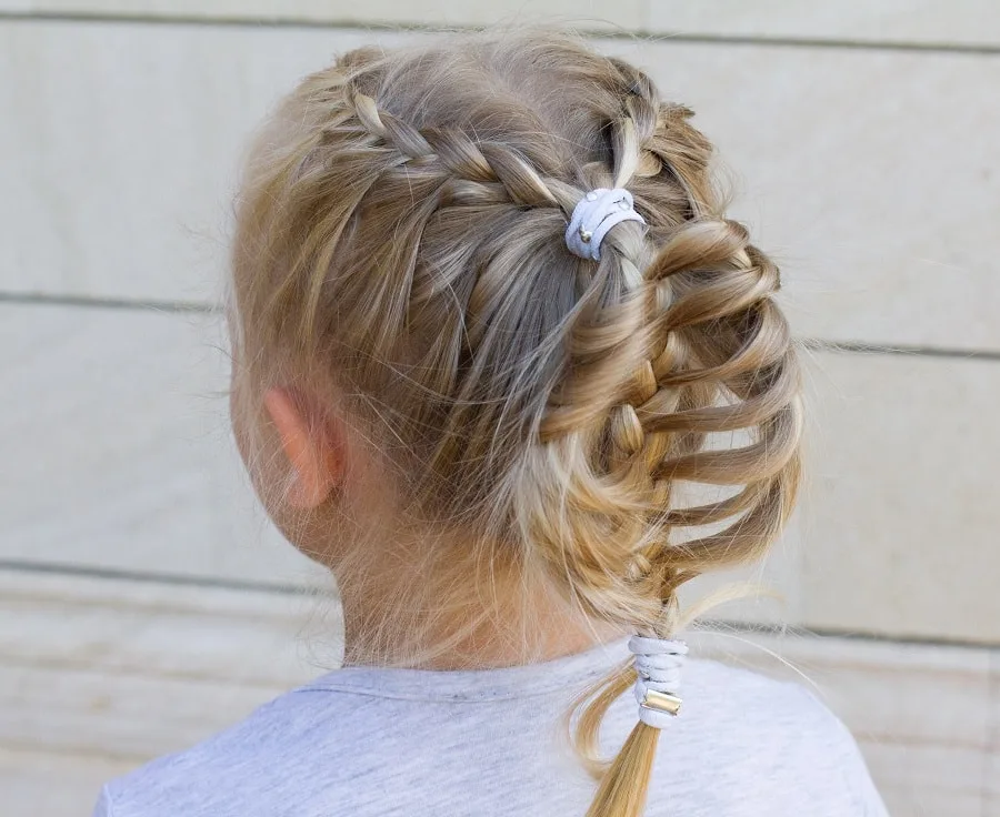flower girl hairstyle with braids
