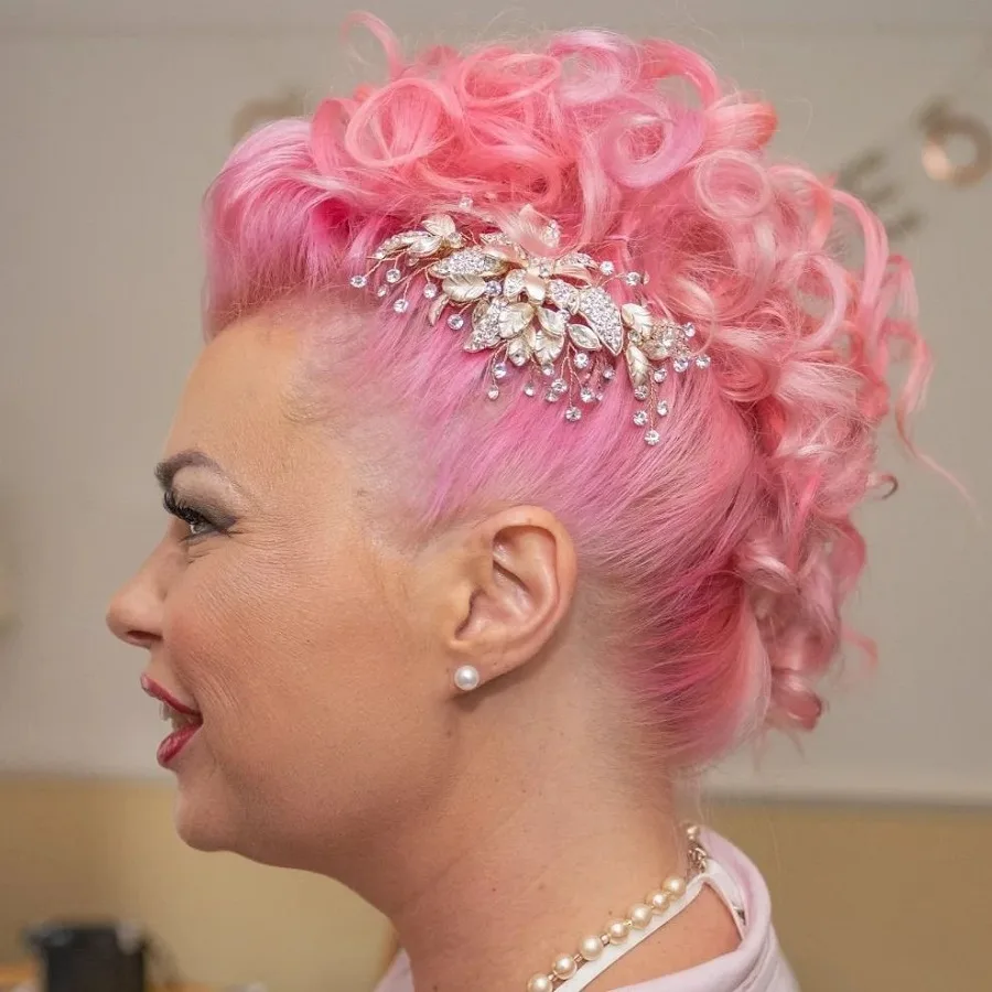 fohawk wedding updo