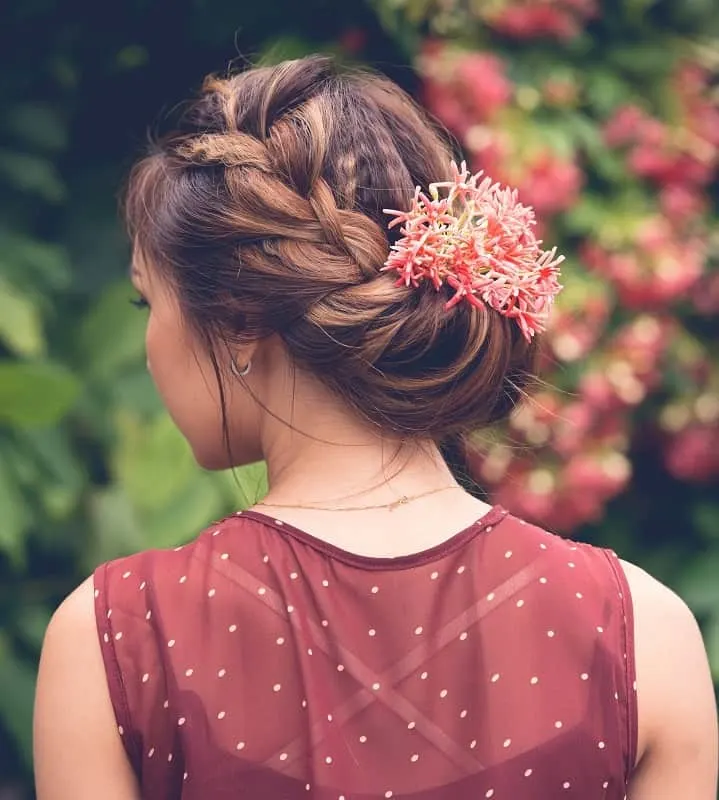 formal braided updo