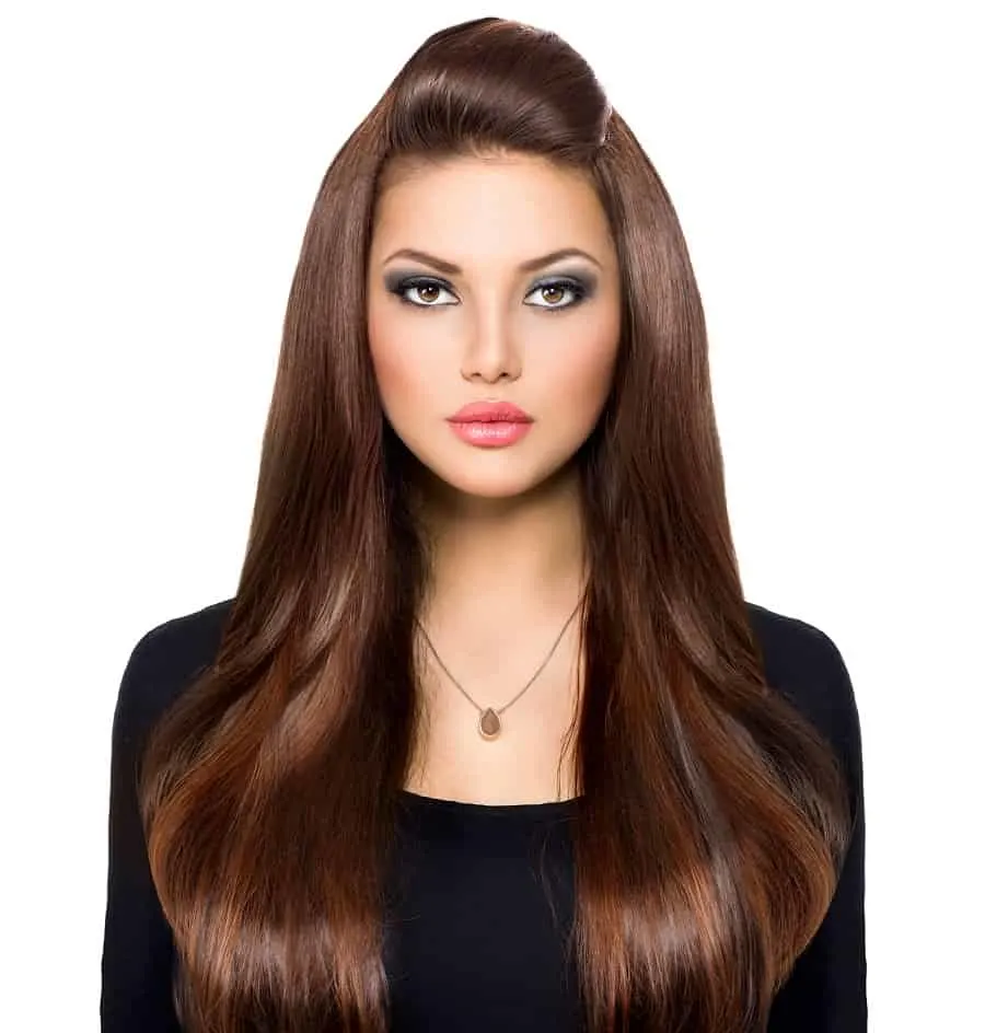 formal hairstyle for long straight hair
