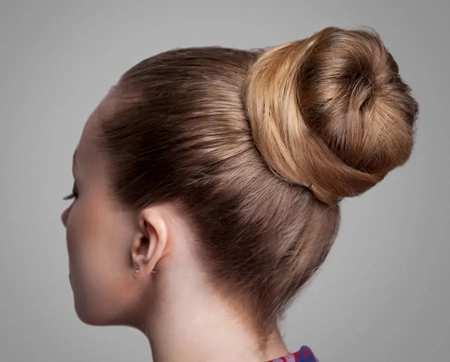 formal bun for long hair