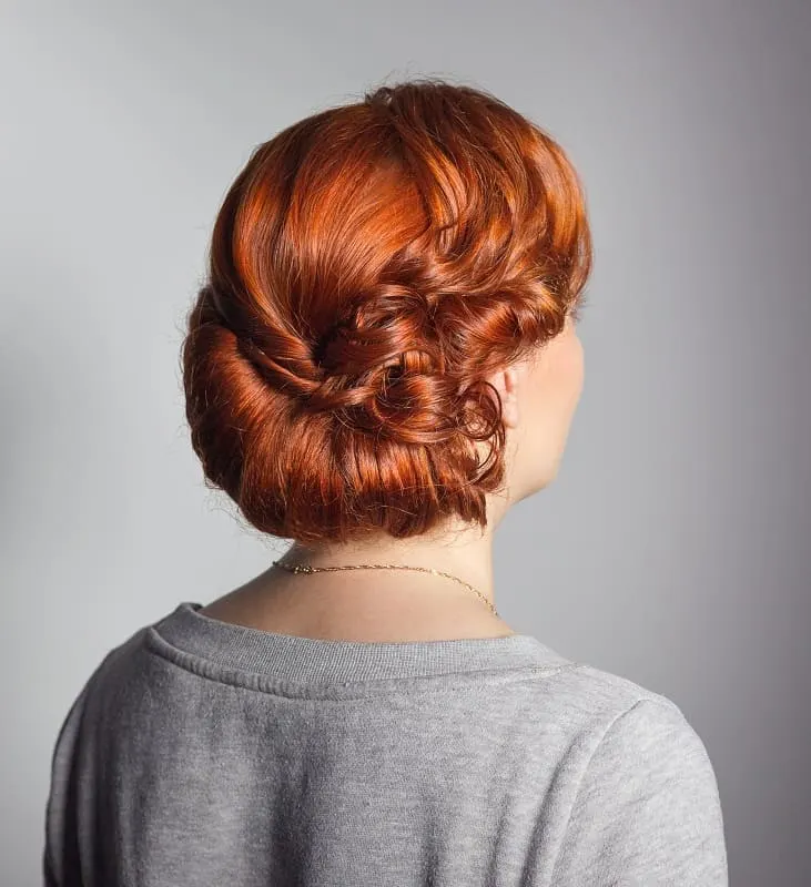 formal updo for thick hair