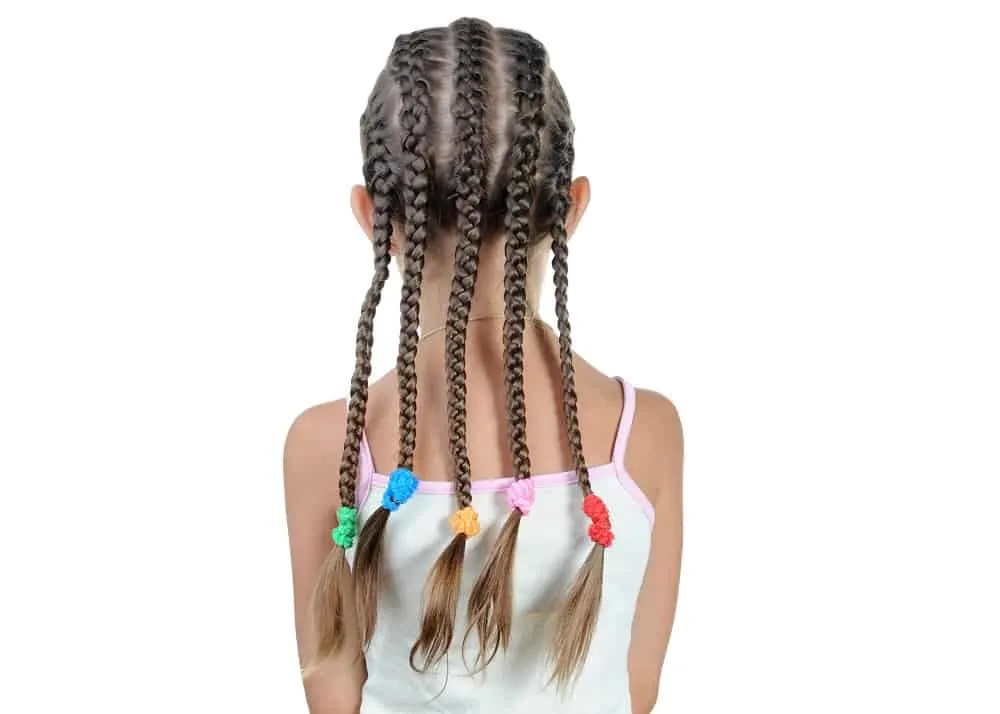 four braids for little girls