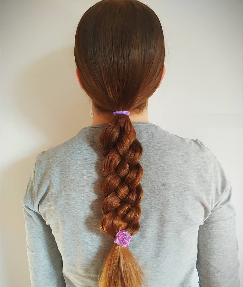 four strand braided hairstyle 