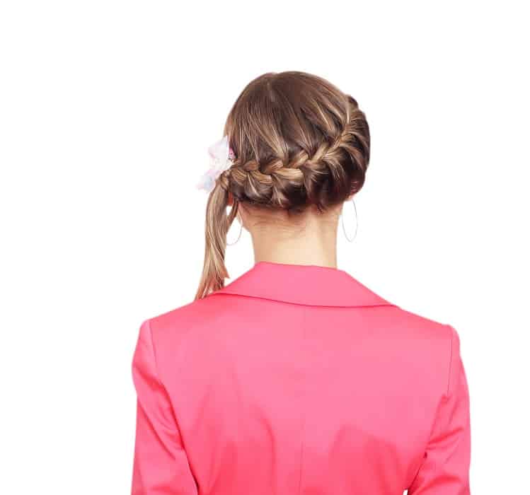 french braid with side ponytail