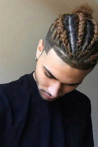hairstyle with french braid for men