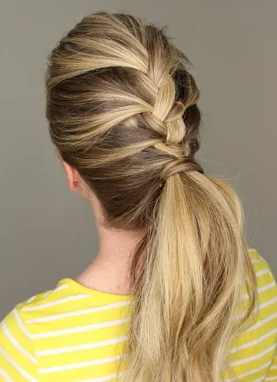 Classic French Braided Ponytail