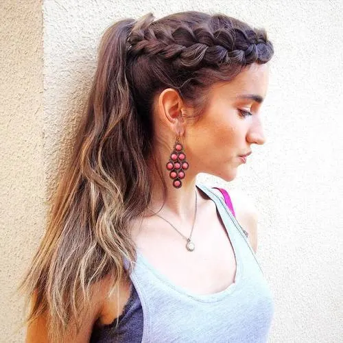 Braided Crown Ponytail