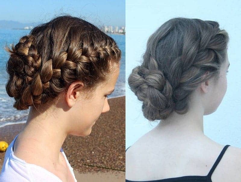 french braided updo