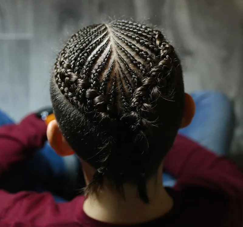 men's French braids