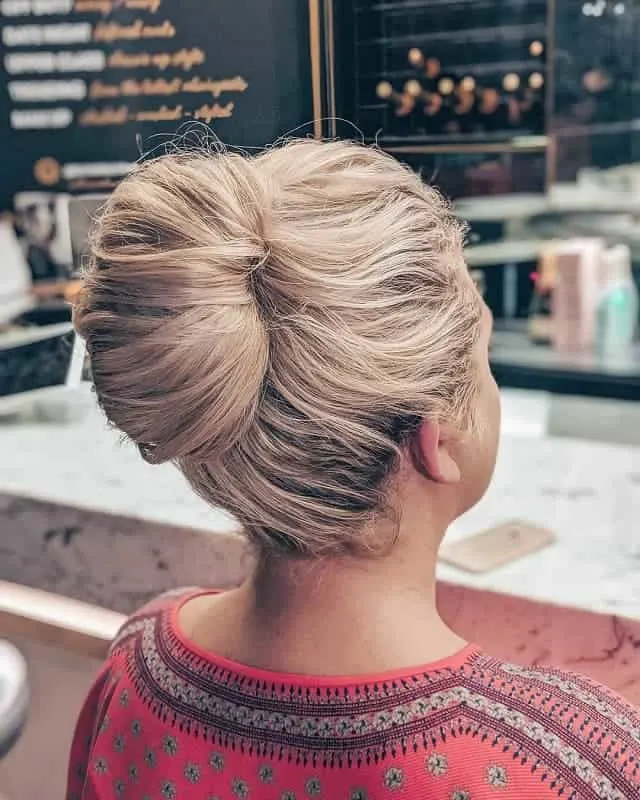 long hair with french bun