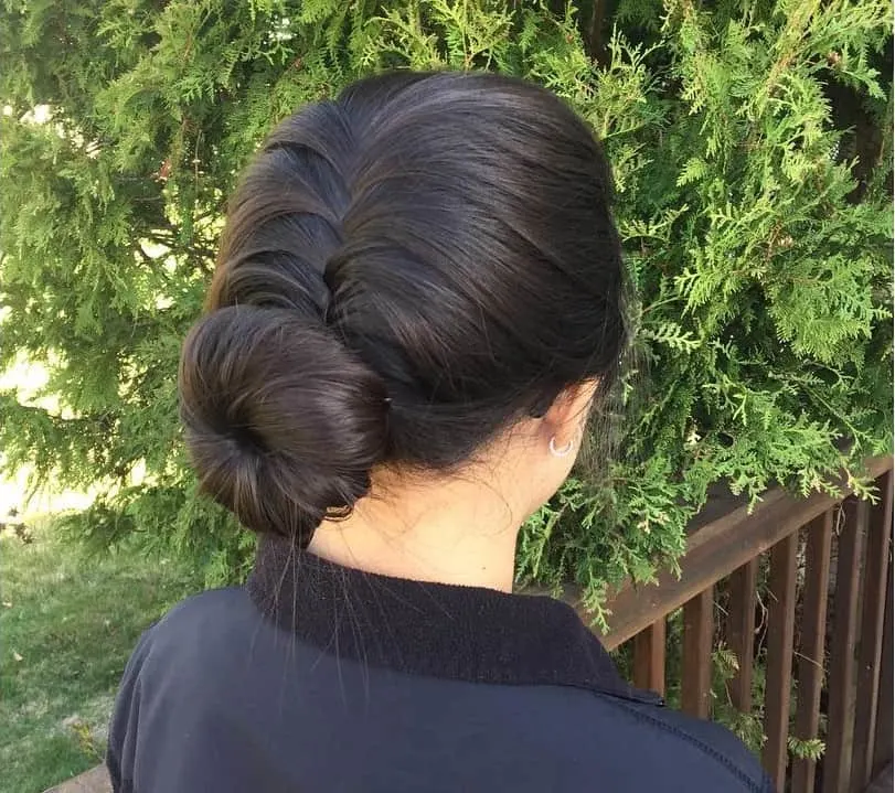 french fishtail braided updo