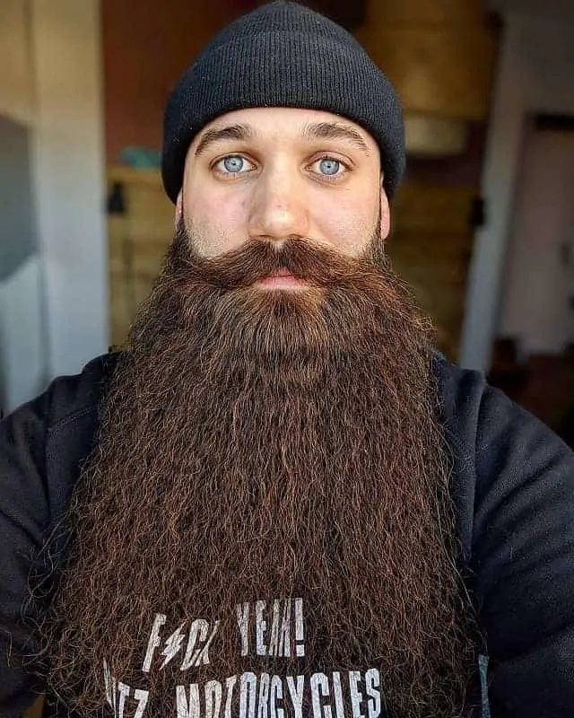 french mustache with beard