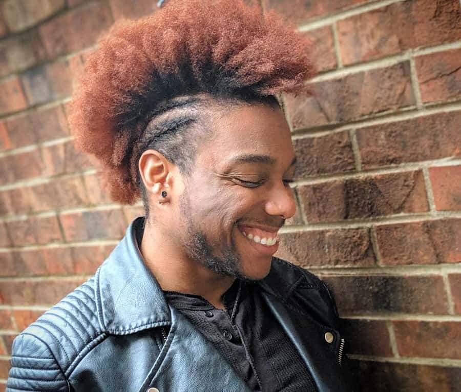 frohawk with braids for men