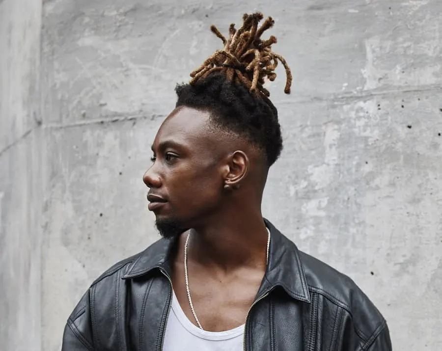 frohawk with dreads for men