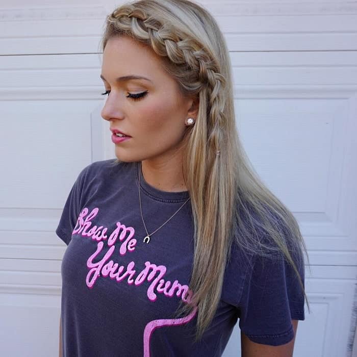 Front Braided Style for Style for Women with Long Hair