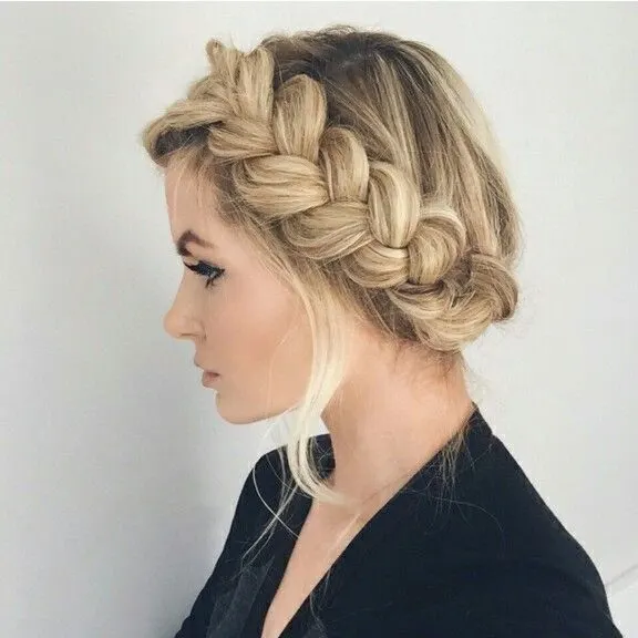 front hair side braid