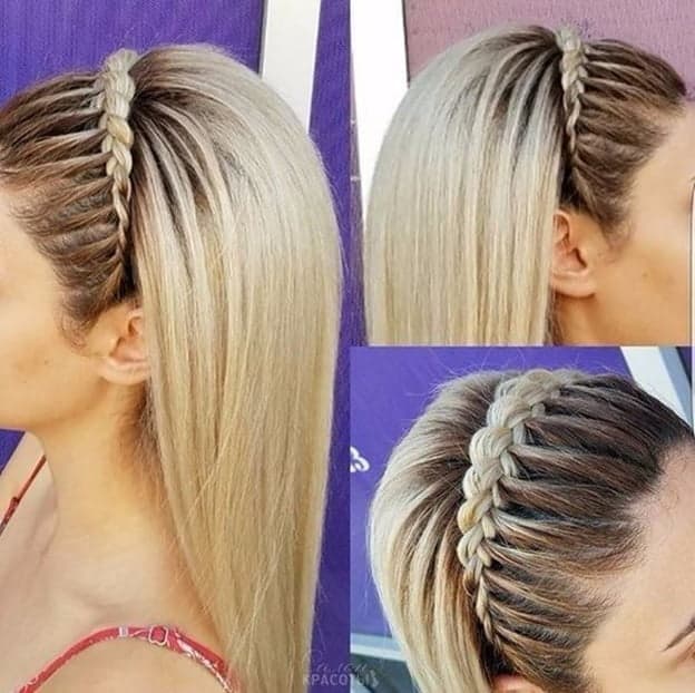 front lace braid hairstyle for women