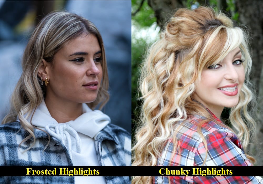 frosted and chunky highlights