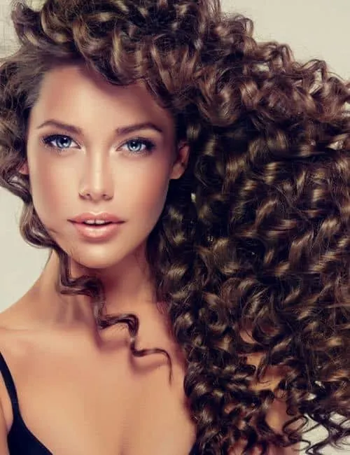Light Brown Highlights on Curly Hair