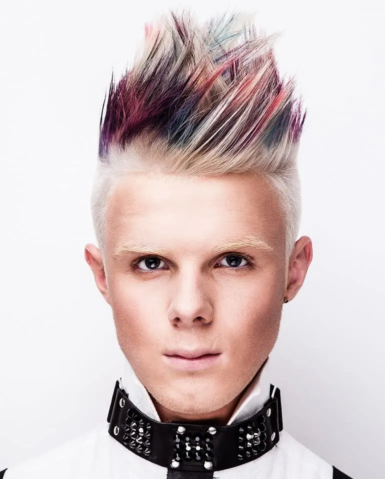 funky hair color for man