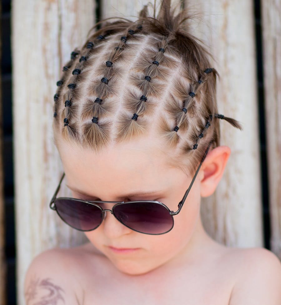 funky hairstyle for little boy with straight hair