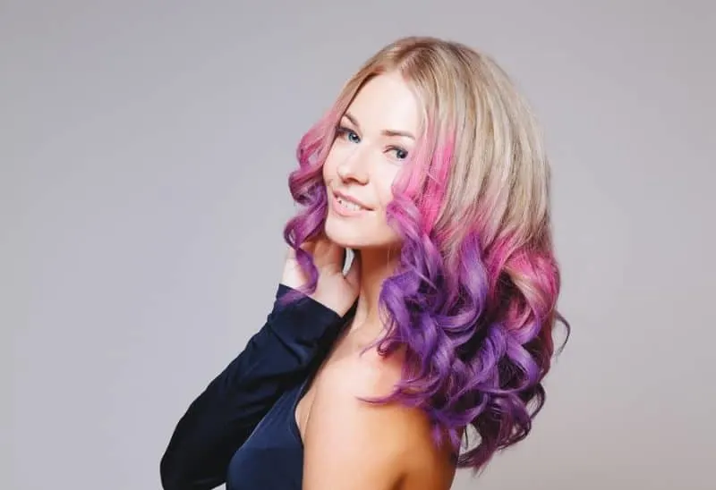 galaxy ombre on blonde hair