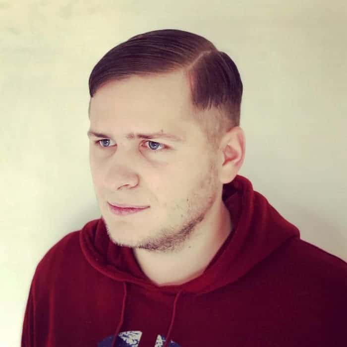 German Haircut with Side Part