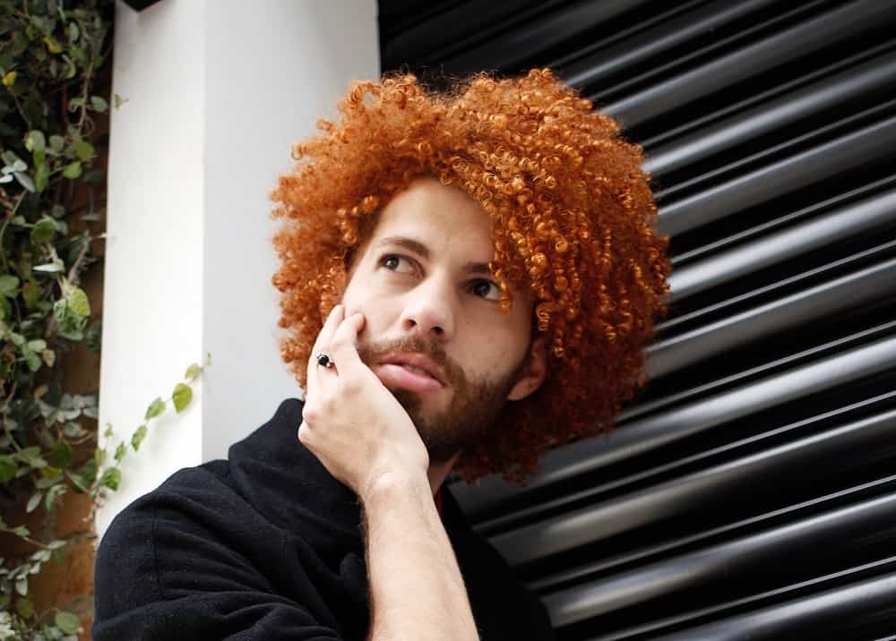 ginger afro hair for men