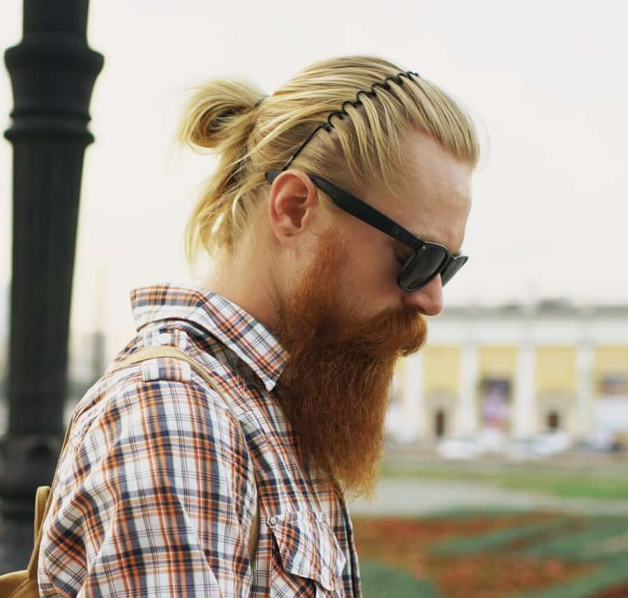 ginger beard with blonde hair
