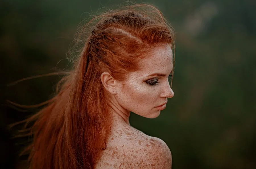 ginger hair with side braid
