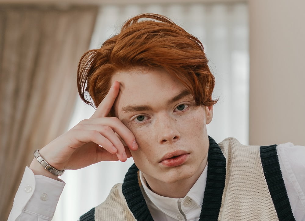 ginger hairstyle for guys with square faces