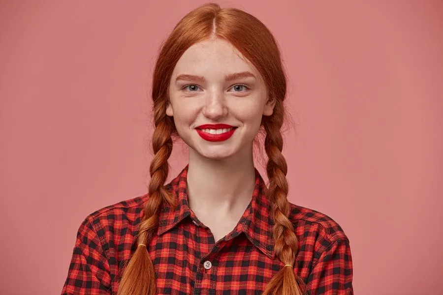 ginger pigtails