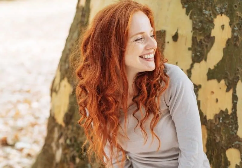 ginger red curly hair