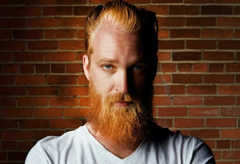 ginger red hair with beard for men
