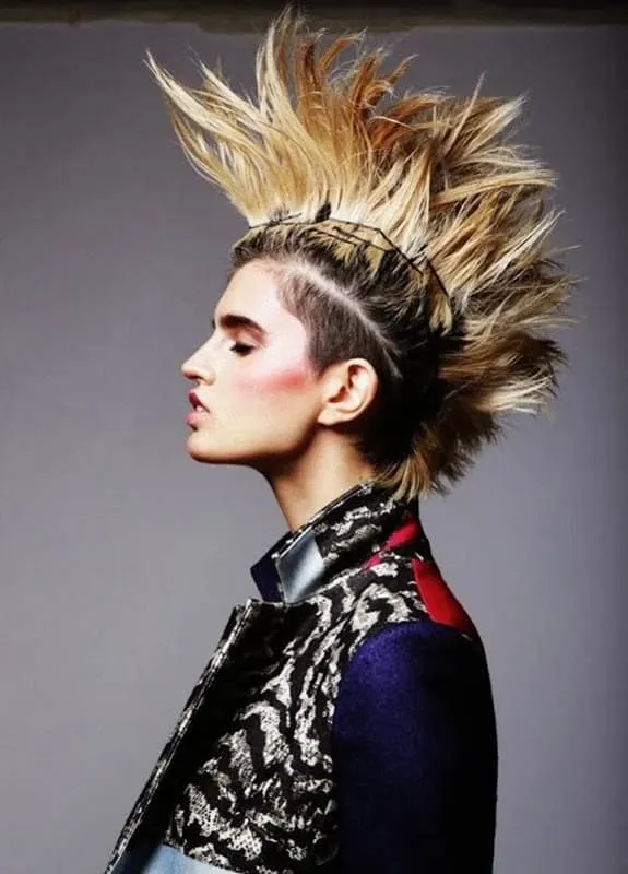funky girl mohawk hairstyle