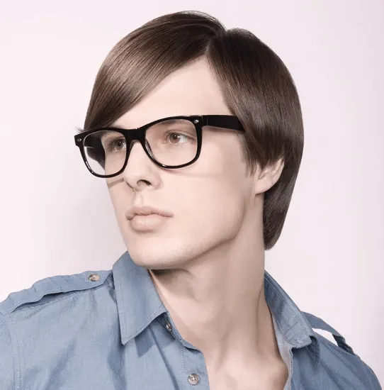 nerd hairstyle with glasses