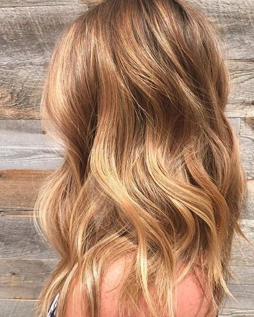 Beachy Waves with Golden Blonde Highlights