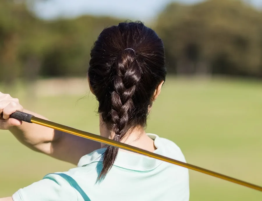 golf hairstyle with braid